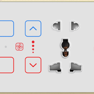 2gang+1Fan+USB-C socket